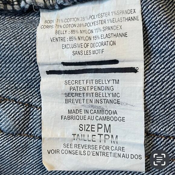 Motherhood Maternity Jeans Petite Medium Stretch Bootcut Below Belly Band Denim - Picture 6 of 12